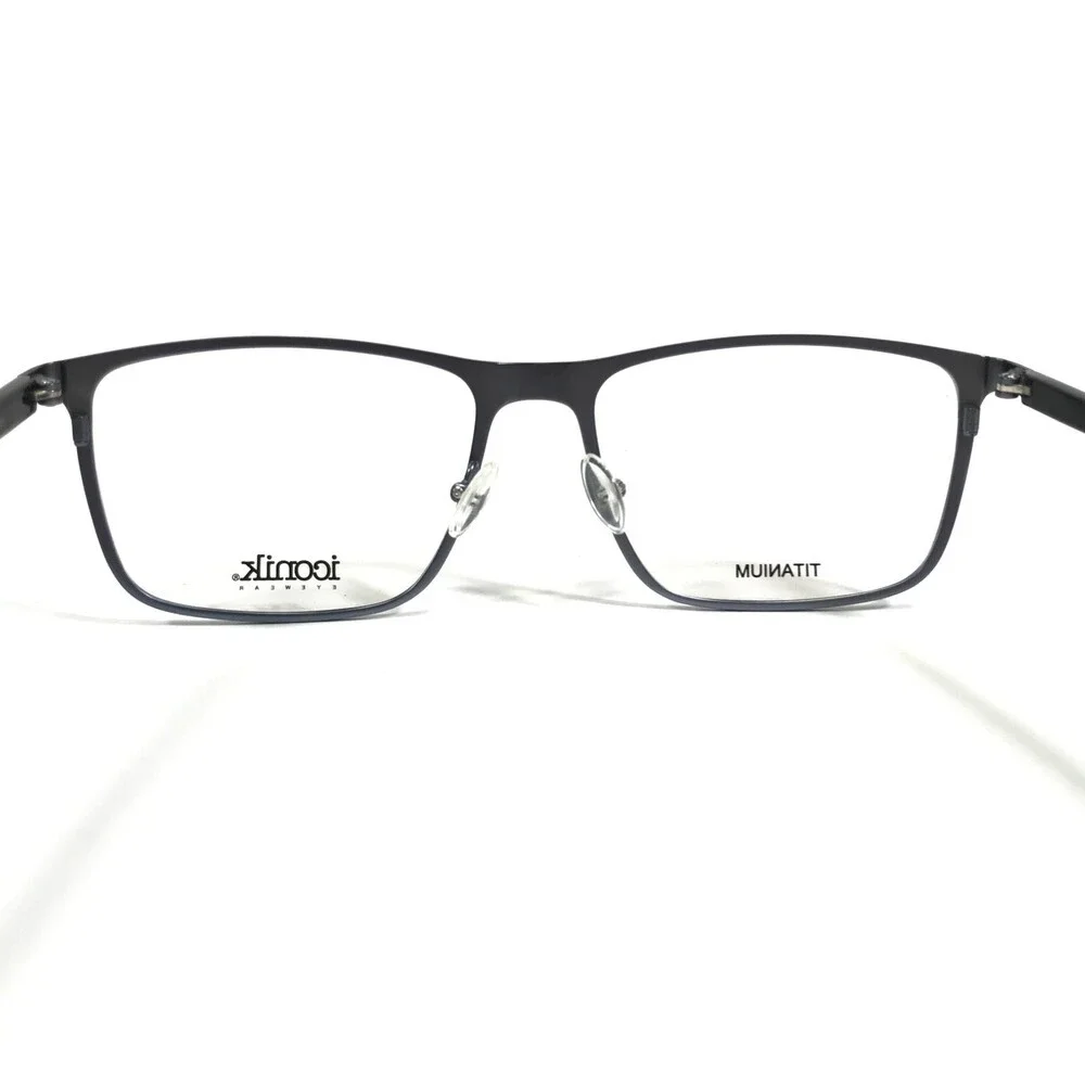 Iconik Eyeglasses Frames Graham C01 Blue Square Full Rim 56-17-140